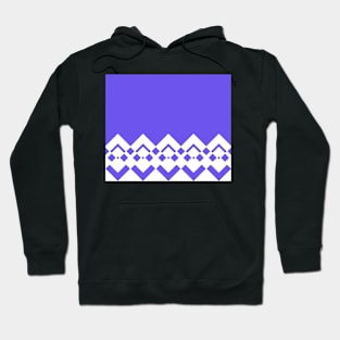 Abstract geometric pattern - blue and white. Hoodie